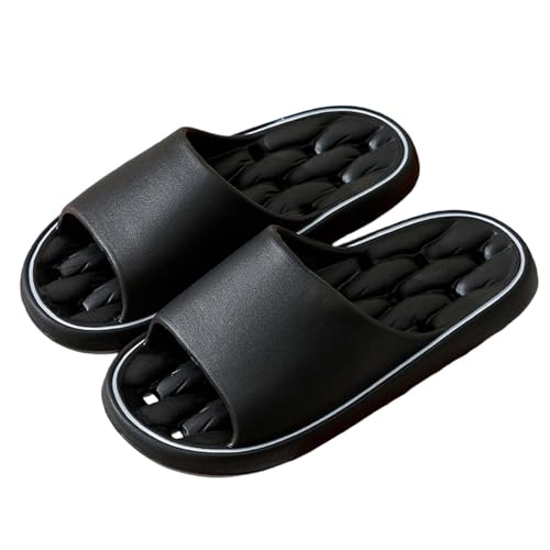 Hausschuhe für Damen Herren, Dicke Plattform Sommer Strand Eva Weiche Sohle Slide Sandalen, Dusche Schnell Trocknend Badezimmer Massage Pool Gym Haus Slipper von Generic