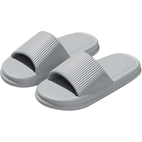 Hausschuhe für Damen Herren, Kissen-Hausschuhe, Duschschuhe, Indoor-Slides, Badezimmer-Sandalen, ultimativer Komfort, leichte, dicke Sohle, leicht zu reinigen Arbeitsschuhe Herren Sandalen von Generic
