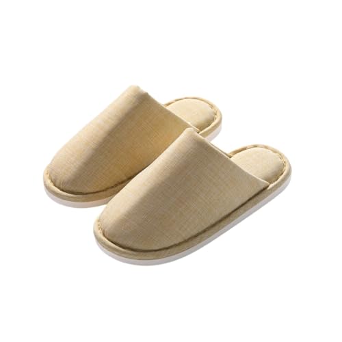 Hausschuhe für Damen Herren Innen Rutschfest Dicke Sohle Atmungsaktiv Leicht Comfy Schlafzimmer Slip-on Pantoffeln 44-45 EU,Gelb Hausschuhe für Damen Herren Innen Rutschfest Dicke Sohle Atmungsaktiv Leicht Comfy Schlafzimmer Slip-on Pantoffeln 44-45 EU,Gelb von Generic