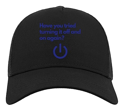 Havie You Tried Turning It Off and On Again Funny Computer Repaireman Half Mesh Cotton Trucker Cap Baseball Hat Black, Schwarz , Einheitsgröße Havie You Tried Turning It Off and On Again Funny Computer Repaireman Half Mesh Cotton Trucker Cap Baseball Hat Black, Schwarz , Einheitsgröße von Generic
