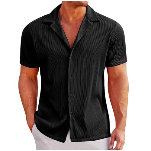 Hawaii Hemd Herren Sommer Freizeit Funky Hawaiihemd,Herren Hawaiihemd Weiß,Leinen Hemd Mann,Trachtenhemd Kurz Herren,Kurzarm Sommerhemd,Kurzarm Hemden Für Männer Mit Bauch von Generic