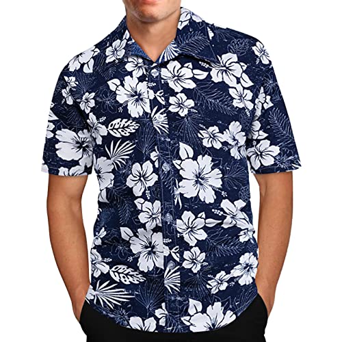 Hawaii Hemd Männer Kurzarm Fronttasche Hemd Sommer Sommerhemd Freizeithemd Stehkragen Muster Strand Beach Strandhemd Stehkragenhemd Hawaii-Print Farben Weiß XL Hawaii Hemd Männer Kurzarm Fronttasche Hemd Sommer Sommerhemd Freizeithemd Stehkragen Muster Strand Beach Strandhemd Stehkragenhemd Hawaii-Print Farben Weiß XL von Generic