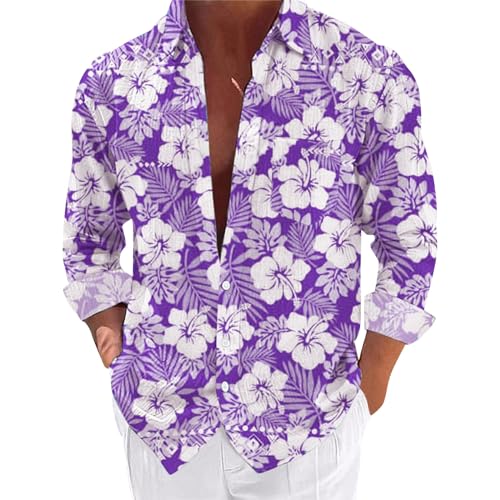 Hawaii Hemd Männer Langarm Blumen Hemd Herren Hawaii Palmen Bunt Freizeit True Classic,Sommerhemd Faltenfrei Urlaub Shirt Hawaii Hemd Strand Hemd,Langarmhemd Sommerhemd Hawaii Hemd Männer Langarm Blumen Hemd Herren Hawaii Palmen Bunt Freizeit True Classic,Sommerhemd Faltenfrei Urlaub Shirt Hawaii Hemd Strand Hemd,Langarmhemd Sommerhemd von Generic
