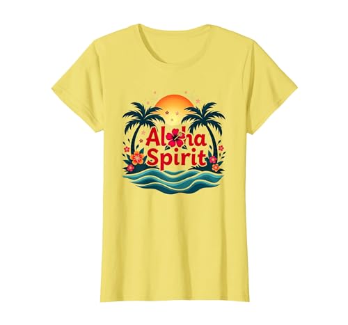 Hawaiian Aloha Spirit Tropical Paradise für Herren T-Shirt, Damen, Gelb, XS Hawaiian Aloha Spirit Tropical Paradise für Herren T-Shirt, Damen, Gelb, XS von Generic