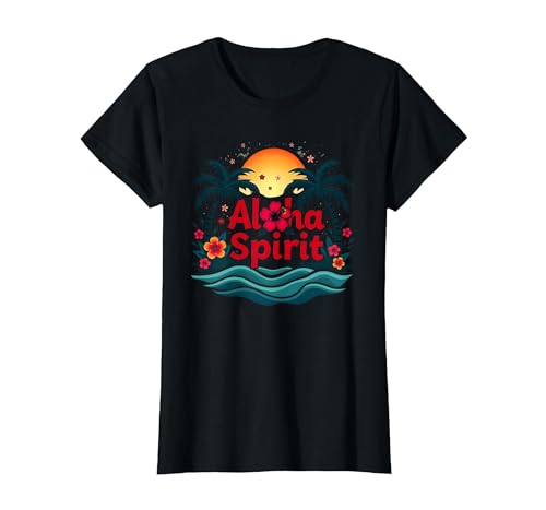Hawaiian Aloha Spirit Tropical Paradise für Herren T-Shirt, Damen, Schwarz, XS Hawaiian Aloha Spirit Tropical Paradise für Herren T-Shirt, Damen, Schwarz, XS von Generic