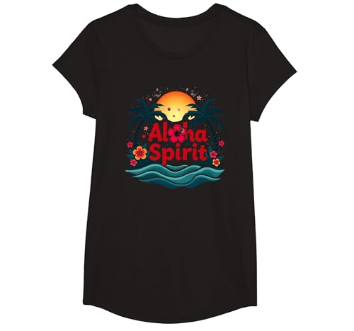 Hawaiian Aloha Spirit Tropical Paradise für Herren T-Shirt, Girls, Schwarz, XS Hawaiian Aloha Spirit Tropical Paradise für Herren T-Shirt, Girls, Schwarz, XS von Generic