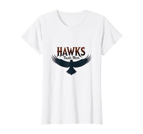 Hawks Tuah Soaring Spirit Vintage-Emblem Hawk Tush für Herren T-Shirt, Damen, Weiß, XS von Generic
