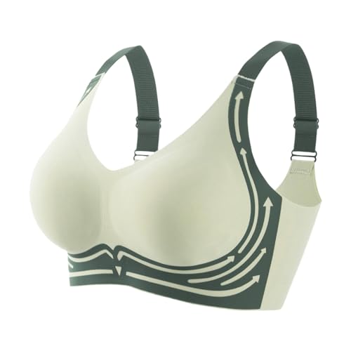 Hebender Anti-Sagging Wireless Push-Up BH atmungsaktive Brust gesammelt Nahtlose Anti-Sagging Dessous Shaping BHS Push-up-BH zum Anheben Anti-Aging kabellos Push-Up-BH gerafft von Generic