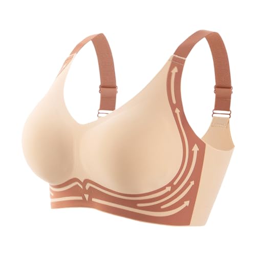 Hebender Anti-Sagging Wireless Push-Up BH atmungsaktive Brust gesammelt Nahtlose Anti-Sagging Dessous Shaping BHS Push-up-BH zum Anheben Anti-Aging kabellos Push-Up-BH gerafft von Generic