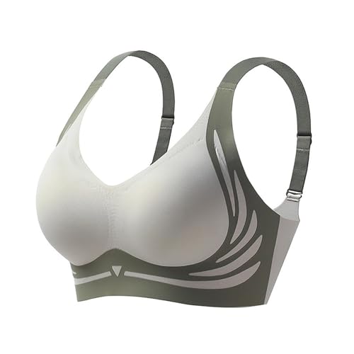 Hebender Anti-Sagging Wireless Push-Up BH atmungsaktive Brust gesammelt Nahtlose Anti-Sagging Dessous Shaping BHS Push-up-BH zum Anheben Anti-Aging kabellos Push-Up-BH gerafft von Generic
