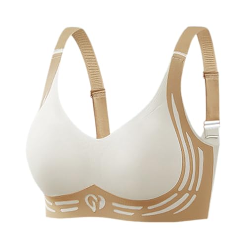 Hebender Anti-Sagging Wireless Push-Up BH atmungsaktive Brust gesammelt Nahtlose Anti-Sagging Dessous Shaping BHS Push-up-BH zum Anheben Anti-Aging kabellos Push-Up-BH gerafft von Generic
