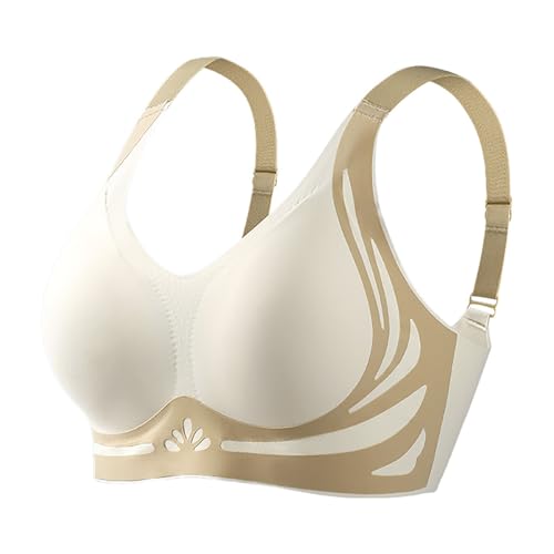 Hebender Anti-Sagging Wireless Push-Up BH atmungsaktive Brust gesammelt Nahtlose Anti-Sagging Dessous Shaping BHS Push-up-BH zum Anheben Anti-Aging kabellos Push-Up-BH gerafft von Generic