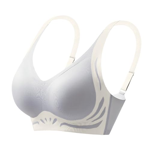 Hebender Anti-Sagging Wireless Push-Up BH atmungsaktive Brust gesammelt Nahtlose Anti-Sagging Dessous Shaping BHS Push-up-BH zum Anheben Anti-Aging kabellos Push-Up-BH gerafft von Generic