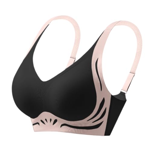 Hebender Anti-Sagging Wireless Push-Up BH atmungsaktive Brust gesammelt Nahtlose Anti-Sagging Dessous Shaping BHS Push-up-BH zum Anheben Anti-Aging kabellos Push-Up-BH gerafft von Generic