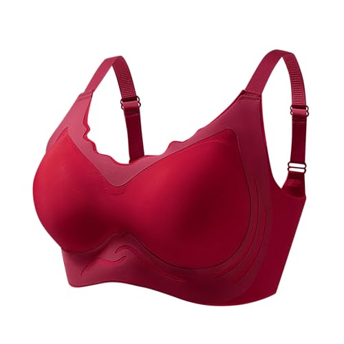 Hebender Anti-Sagging Wireless Push-Up BH atmungsaktive Brust gesammelt Nahtlose Anti-Sagging Dessous Shaping BHS Push-up-BH zum Anheben Anti-Aging kabellos Push-Up-BH gerafft von Generic