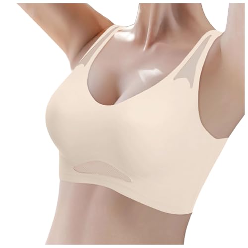 Hebender Anti-Sagging Wireless Push-Up BH atmungsaktive Brust gesammelt Nahtlose Anti-Sagging Dessous Shaping BHS Push-up-BH zum Anheben kabellos Push-Up-BH gerafft von Generic