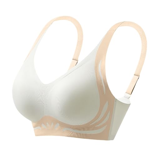 Hebender Anti-Sagging Wireless Push-Up BH atmungsaktive Brust gesammelt Nahtlose Anti-Sagging Dessous Shaping BHS Push-up-BH zum Anheben kabellos Push-Up-BH gerafft von Generic