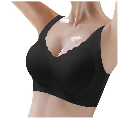 Hebender Anti-Sagging Wireless Push-Up BH atmungsaktive Brust gesammelt Nahtlose Anti-Sagging Dessous Shaping BHS Push-up-BH zum Anheben kabellos Push-Up-BH gerafft von Generic