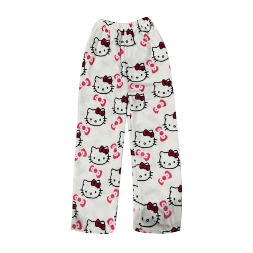 𝐇𝐞𝐥𝐥𝐨 𝐊ἰ𝐭𝐭𝐲 Pyjama Hose Kinder - Schlafhose Mädchen Pyjamahose Lang Flanell Weich Kawaii Pyjamas Anime Warm und Bequem Schlafanzughose Casual Winter Schlafanzug Weihnachts 𝐇𝐞𝐥𝐥𝐨 𝐊ἰ𝐭𝐭𝐲 Pyjama Hose Kinder - Schlafhose Mädchen Pyjamahose Lang Flanell Weich Kawaii Pyjamas Anime Warm und Bequem Schlafanzughose Casual Winter Schlafanzug Weihnachts von Generic