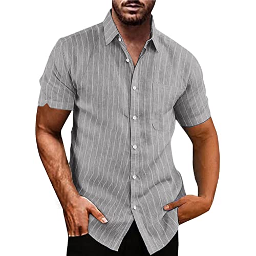 Hemd Herren Comfort Fit Kurzarmhemd Herren mit Einfarbig Kurzarm Freizeit Shirt T-Shirt für Männer 2023 Trend Yk2 Sommer Serie Outdoor Mode Herrenhemd Kurzarm Freizeithemden von Generic