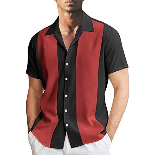 Hemd Herren Klassische Kurzarm Hemd Zweifarbig Gestreiftes Bowlinghemden Knopfverschluss Hawaiihemd Sommerhemd Bowling Shirt Männer Button Down Freizeithemd Casual Hawaiihemd Sommerhemd Hemd Herren Klassische Kurzarm Hemd Zweifarbig Gestreiftes Bowlinghemden Knopfverschluss Hawaiihemd Sommerhemd Bowling Shirt Männer Button Down Freizeithemd Casual Hawaiihemd Sommerhemd von Generic