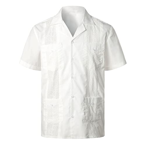 Hemd Herren Kurzarm Beach Shirts Unifarben Mit Kragen Knopf mit Klassischer Passform Leichtes Sommerhemd Modern Regular Fit Freizeithemd Bequem Oberteile Sommer Casual Top Mit Fronttasche Hemd Herren Kurzarm Beach Shirts Unifarben Mit Kragen Knopf mit Klassischer Passform Leichtes Sommerhemd Modern Regular Fit Freizeithemd Bequem Oberteile Sommer Casual Top Mit Fronttasche von Generic