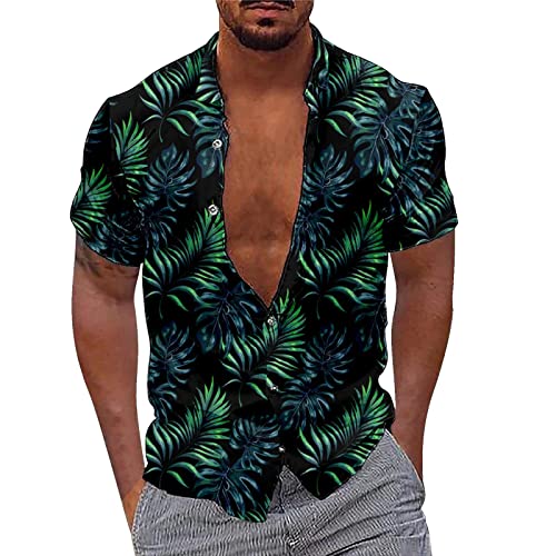 Hemd Herren Kurzarm Hawaii Hemd Sommerhemd Leicht Slim Fit Freizeithemd Bügelfrei Button Down Casual Strandhemd Urlaub Hemd Funky Hawaii Shirt Faltenfrei Party-Hemd Hemd Herren Kurzarm Hawaii Hemd Sommerhemd Leicht Slim Fit Freizeithemd Bügelfrei Button Down Casual Strandhemd Urlaub Hemd Funky Hawaii Shirt Faltenfrei Party-Hemd von Generic