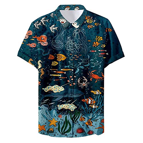 Hemd Herren Kurzarm Hawaii Hemd Sommerhemd Slim Fit Leicht Freizeithemd Bügelfrei Button Down Strandhemd Outdoor Urlaub Hemd Hawaii Shirt Faltenfrei Party-Hemd Hemd Herren Kurzarm Hawaii Hemd Sommerhemd Slim Fit Leicht Freizeithemd Bügelfrei Button Down Strandhemd Outdoor Urlaub Hemd Hawaii Shirt Faltenfrei Party-Hemd von Generic