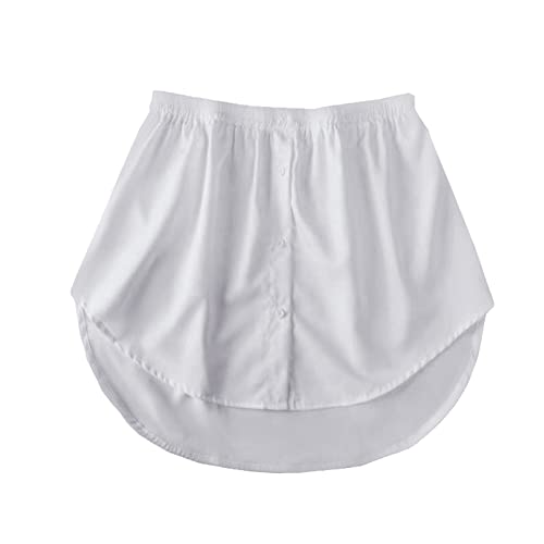 Hemdverlängerung Damen Gefälscht Oberteil Unter Sweep Hemd Minirock für Frauen Mini Skirt Shirt Extenders Damen Unterrock Hemd Verlängerung Rock Blusen Verlängerung (C-GY1, XXL) von Generic