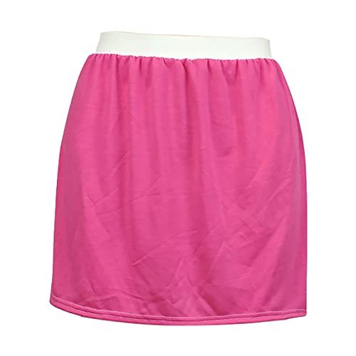 Hemdverlängerung Damen Mini Unterrock Unterzie Blusenrock Große Größen Frauen Rock Bluse Mini Skirt Shirt Extenders Unterrock Lower Skirt Minirock Hemd Verlängerung Layering Top (Pink, XL) von Generic