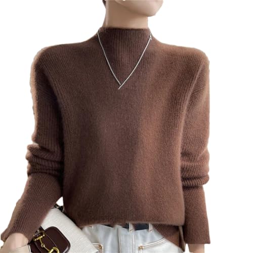 Herbst Und Winter Halbhoher Kragen Wollpullover Damen Pullover Langarm Warmer Strickpullover Mit Bodenbildung von Generic