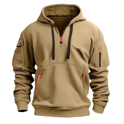Herren 1/4 Zip Hoodie Pullover Sweatshirt Kapuzenpullover Langarm Übergangsjacke mit Kapuze Kordelzug Freizeit Kapuzenjacke mit Kängurutasche Oversize Kapuzenpulli Sweatjacke Herren 1/4 Zip Hoodie Pullover Sweatshirt Kapuzenpullover Langarm Übergangsjacke mit Kapuze Kordelzug Freizeit Kapuzenjacke mit Kängurutasche Oversize Kapuzenpulli Sweatjacke von Generic