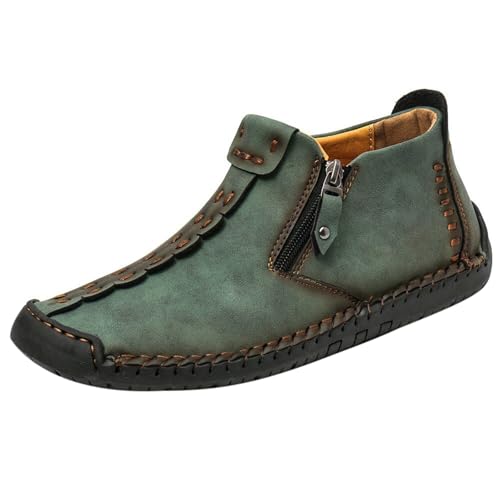 Herren 2025 Mid Calf Zipper Casual Fashion Warme gemütliche Herrenstiefel Freizeitschuhe Suche Herren Schuhe Schuhe Herren Stiefeletten Blau von Generic