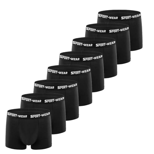 Herren 4er-9er Pack Boxershorts Eisseide Unterhosen Schwarz Unterwäsche Ohne Kratzenden Herrenunterhosen Retroshorts Sport Underwear Boxer Schlüpfer Deals of The Day Schwarz L von Generic