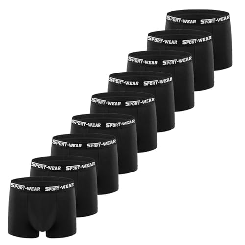 Herren 4er-9er Pack Boxershorts Eisseide Unterhosen Schwarz Unterwäsche Ohne Kratzenden Herrenunterhosen Retroshorts Sport Underwear Boxer Schlüpfer Meine Bestellungen Schwarz XXL von Generic