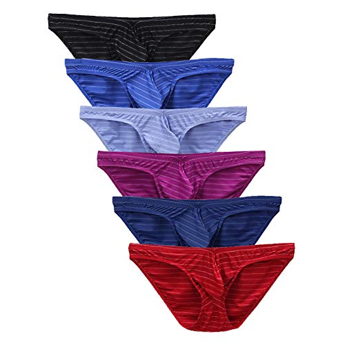 Herren 6er Pack Slips MäNner Sexy Weich UnterwäSche Bequeme Unterhosen Niedrige Taille G-Strings Atmungsaktiv Bikini Ultra Dünne Badehose Erotisch WäSche Party Clubwear Herren 6er Pack Slips MäNner Sexy Weich UnterwäSche Bequeme Unterhosen Niedrige Taille G-Strings Atmungsaktiv Bikini Ultra Dünne Badehose Erotisch WäSche Party Clubwear von Generic