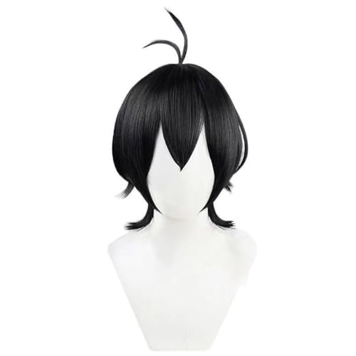 Herren Anime Cosplay Perücken Für Chinen Miya Kurzes Schwarzes Hitzebeständiges Kunsthaar Halloween Weihnachtsfeier von Generic