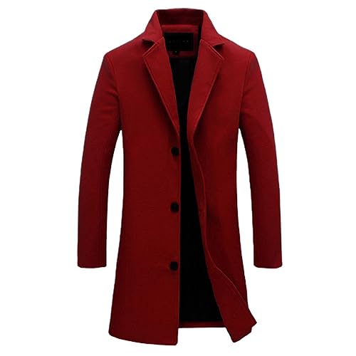 Herren Anzugsakko Lang Mantel Herren Winter Sakko Sportlich Freizeit Blazer Regular Fit Männer Wintermantel Leicht Herren Sakko Sportlich Elegant Freizeit Jacket Herren Jacke von Generic