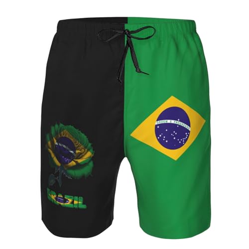 Herren Badehose Vintage Brasilien Brasilianische Flagge Flagge Schwimmhose Elastischer Bund Swim Shorts Moderne Kurze Hosen Für Surfen Reisen Wandern L Herren Badehose Vintage Brasilien Brasilianische Flagge Flagge Schwimmhose Elastischer Bund Swim Shorts Moderne Kurze Hosen Für Surfen Reisen Wandern L von Generic