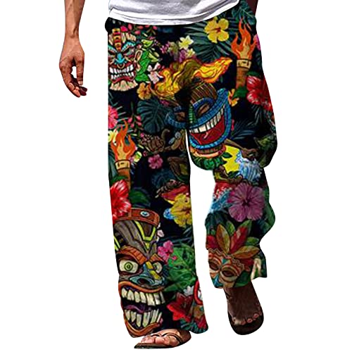 Herren Baggy Hose Stretch Lang Lässig Sporthose Hipop Look Punk Stil Jogginghose - Atmungsaktiv Leicht Komfortablem Alltagskleidung Hawaii Stil Strandhose Hochelastisch Trainingshose L-4XL Herren Baggy Hose Stretch Lang Lässig Sporthose Hipop Look Punk Stil Jogginghose - Atmungsaktiv Leicht Komfortablem Alltagskleidung Hawaii Stil Strandhose Hochelastisch Trainingshose L-4XL von Generic