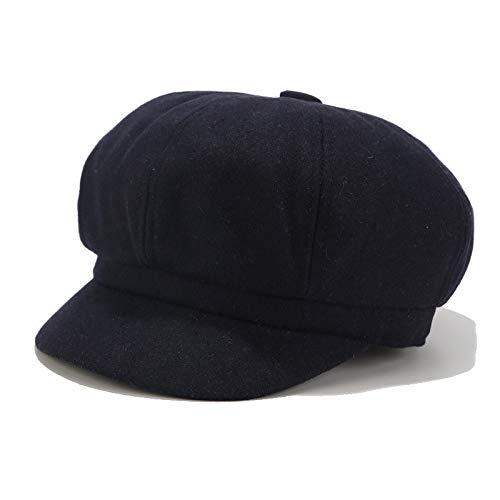 Herren Ballonmütze Schirmmütze Unisex Britischer Retro Klassisch Achteck Kappe Winter Herbst Mütze mit Breiter Krempe Visor für Freizeit Sports Outdoor von Generic