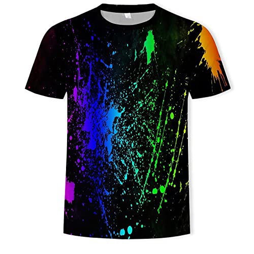 Herren Basic Rundhalsausschnitt Kurzarm T-Shirts Bunt Handabdruck Sommer Bluse Männer 3D Drucken Lustig Shirts Alltag Party Tops Herren Basic Rundhalsausschnitt Kurzarm T-Shirts Bunt Handabdruck Sommer Bluse Männer 3D Drucken Lustig Shirts Alltag Party Tops von Generic