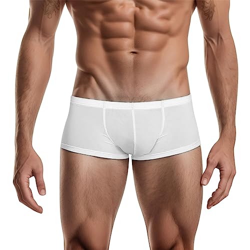 Herren Boxershorts Low Rise Sexy Unterhosen Männer Baumwolle Retroshorts Hipster Microfaser Trunks Weich Atmungsaktiv Unterwäsche Männer Sportunterhosen von Generic