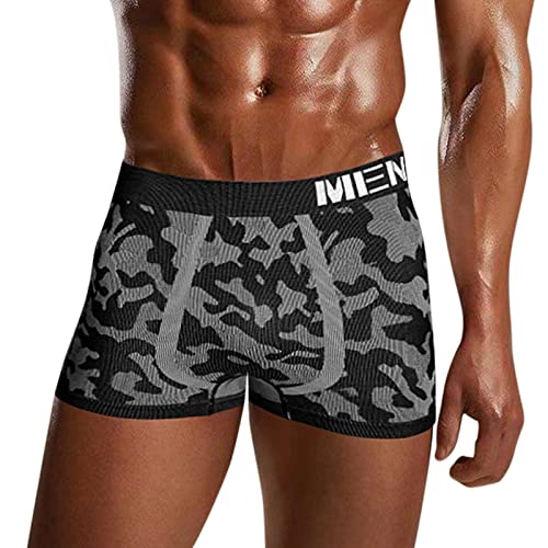 Herren-Boxershorts Unterwäsche Weich Boxer Briefs Unterhose Retroshorts Schlüpfer Microfaser Atmungsaktiv Trunks Männer Elastische Sportunterhosen von Generic