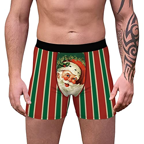 Herren Boxershorts Weihnachten Lustige Bunte Unterhosen Männer Unterwäsche Trunks bequemer Sitz Pants Sports Weinachten Kostüm Casual Sports Boxershorts mit eng anliegender Nachtwäsche von Generic