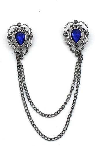 Herren-Brosche, Anstecknadel, Abzeichen, Ketten, Schnalle, Kette, Kragen, Revers, Dekoration, Metall, Brosche, Anstecknadel, Clips für Anzug, Smoking, Krawatte, Hut, Schal, Metall von Generic