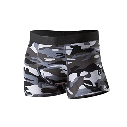 Herren Camouflage Boxershorts Trunk Unterwäsche Mittlere Taille Baumwolle Männer Dünne Retropants Unterhosen Atmungsaktiv Microfaser Thongs Mini Unterhose Klassisch Male Polo-Boxer Shorts von Generic