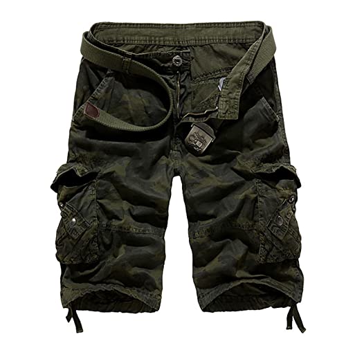 Herren Cargo Shorts Camouflage Freizeit männer Kurze Hose Lose Fit Baumwolle Bermuda Camo Shorts Sommer Cargohose von Generic