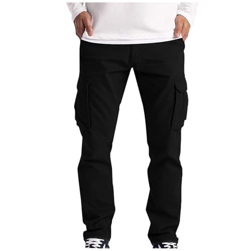 Herren Cargohose Schwerlast Arbeitskleidung Tactical Super Dehnbar Flex Baumwolle Straight Freizeithose Taschen Entspannte Passform Combat Arbeitshose von Generic