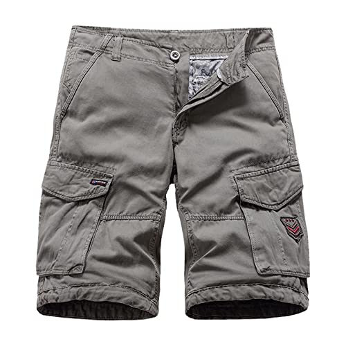 Herren Cargohose Sommer Jogginghose Outdoor Arbeitsshort Reißverschlussleiste Weich Laufshorts Sport Freizeitshorts Strand Shorts Sommer Herbst Lässig Modern Solid Farbe Multi-Pockets von Generic